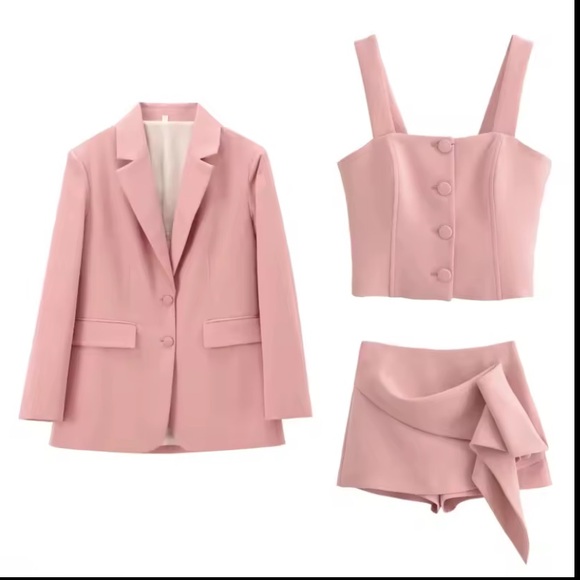 Beautiful 3 pcs set blazer,top & skort not from Zara - Picture 2 of 16